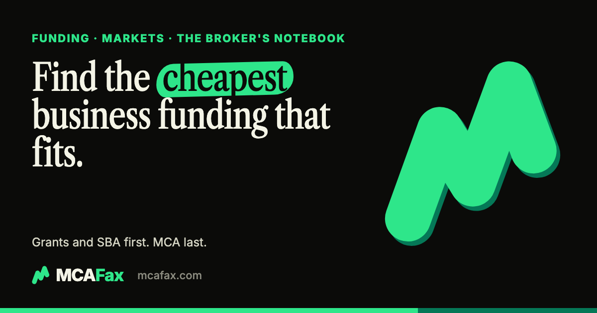Business Loans for the Self-Employed: How to Qualify — SBA & Government-Backed, The Broker's Notebook by MCAFax